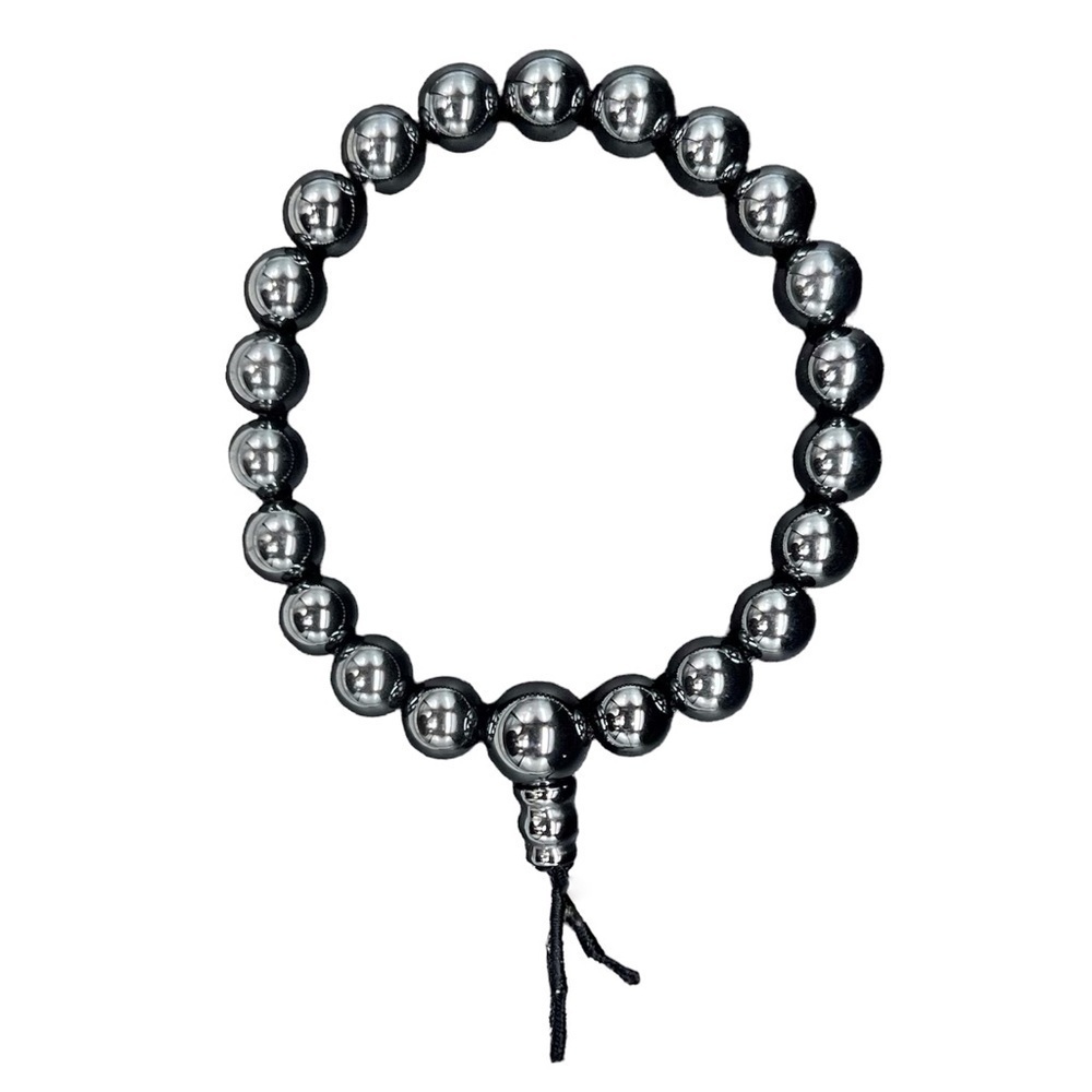 Anthracite Beaded Bracelet Adjustable Size